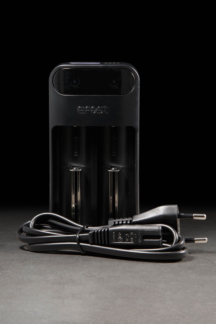 Chargeur 2 places Lush Q2 EFEST - ICI ET VAP Chargeur 2 places Lush Q2 EFEST - ICI ET VAP