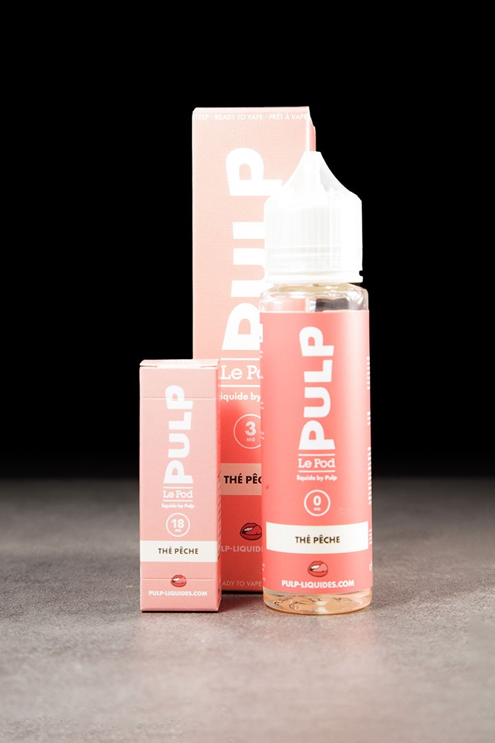 E-liquide Thé Pêche Grand Format LE POD LIQUIDE BY PULP - ICI ET VAP E-liquide Thé Pêche Grand Format LE POD LIQUIDE BY PULP - ICI ET VAP