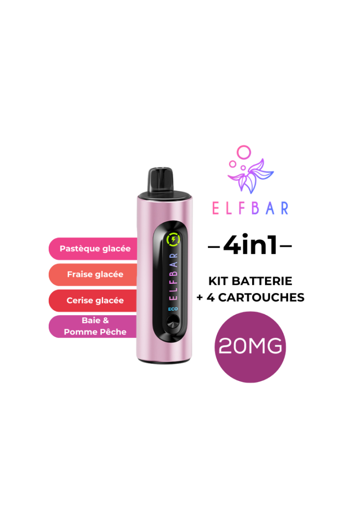 Kit 4en1 Elfbar Édition Fruits Rouges - ICI ET VAP